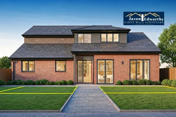 Home extension focusing on boundary line Wolverhampton